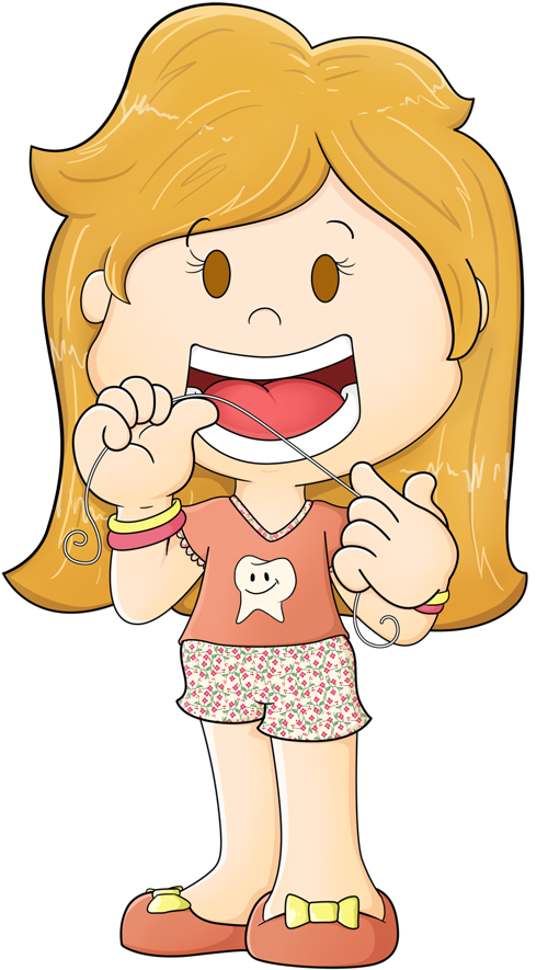 Kids Clock Oral Hygiene By Douglas Azevedo Duarte, - Desenho Criança Escovando A Lingua (600x945)