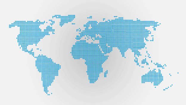 Abcn Global Locations - World Map Modern Png (624x354)