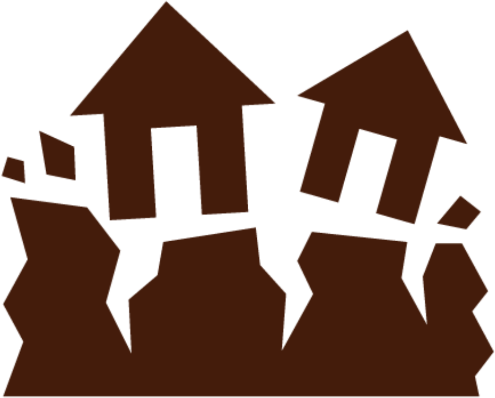 Earthquake Natural Disaster Icon - Terremoto Icono (1234x1000)