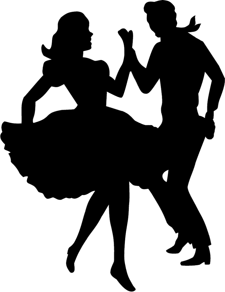 Square Dancing Silhouette (791x1024)