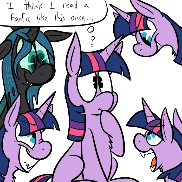 Starlight Being Force-fed Candy Hearts By Chrysalis - Queen Twilight Sparkle (700x700)