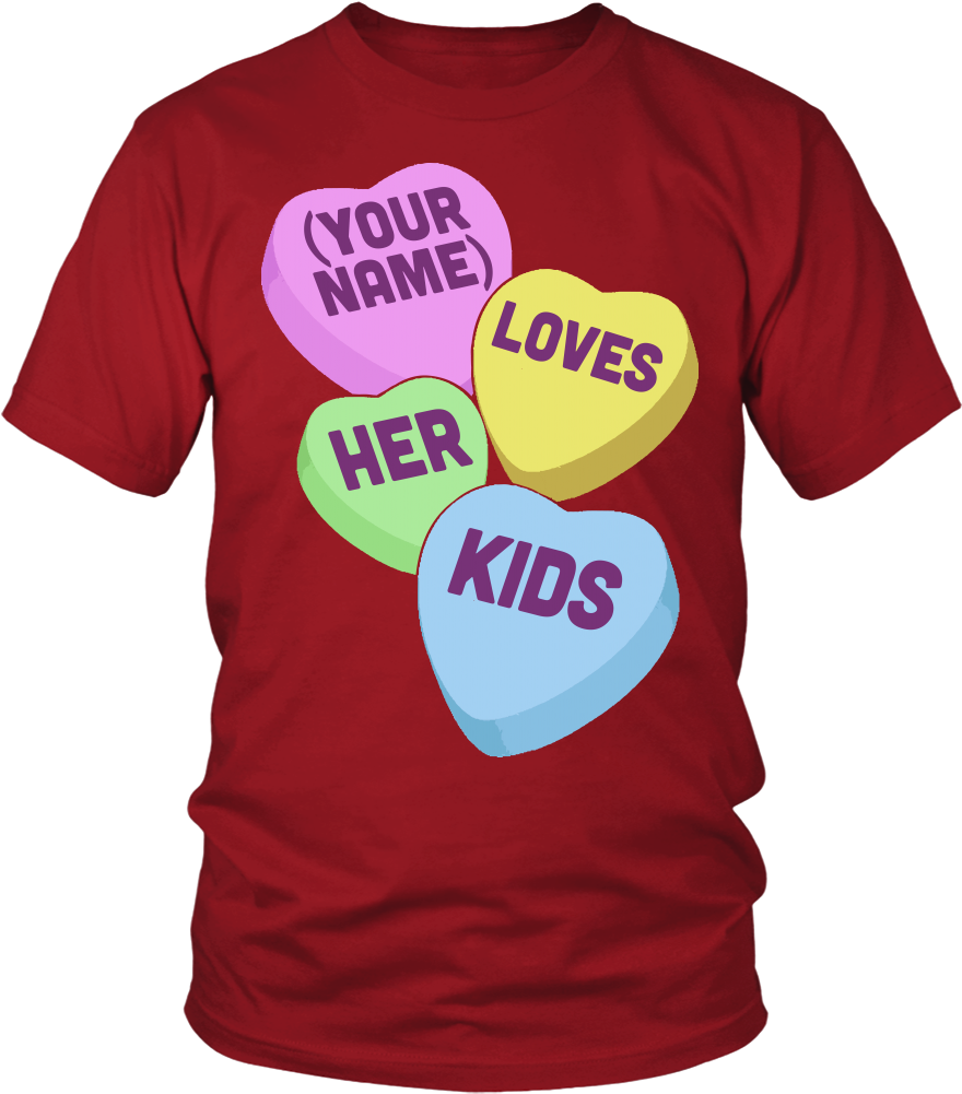 Lunch Lady - Candy Hearts - Larry Bernandez T Shirt (1000x1000)
