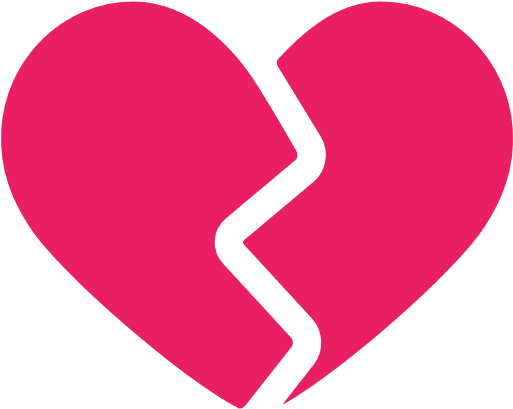 Broken Heart - Broken Heart Black Clip Art (512x512)