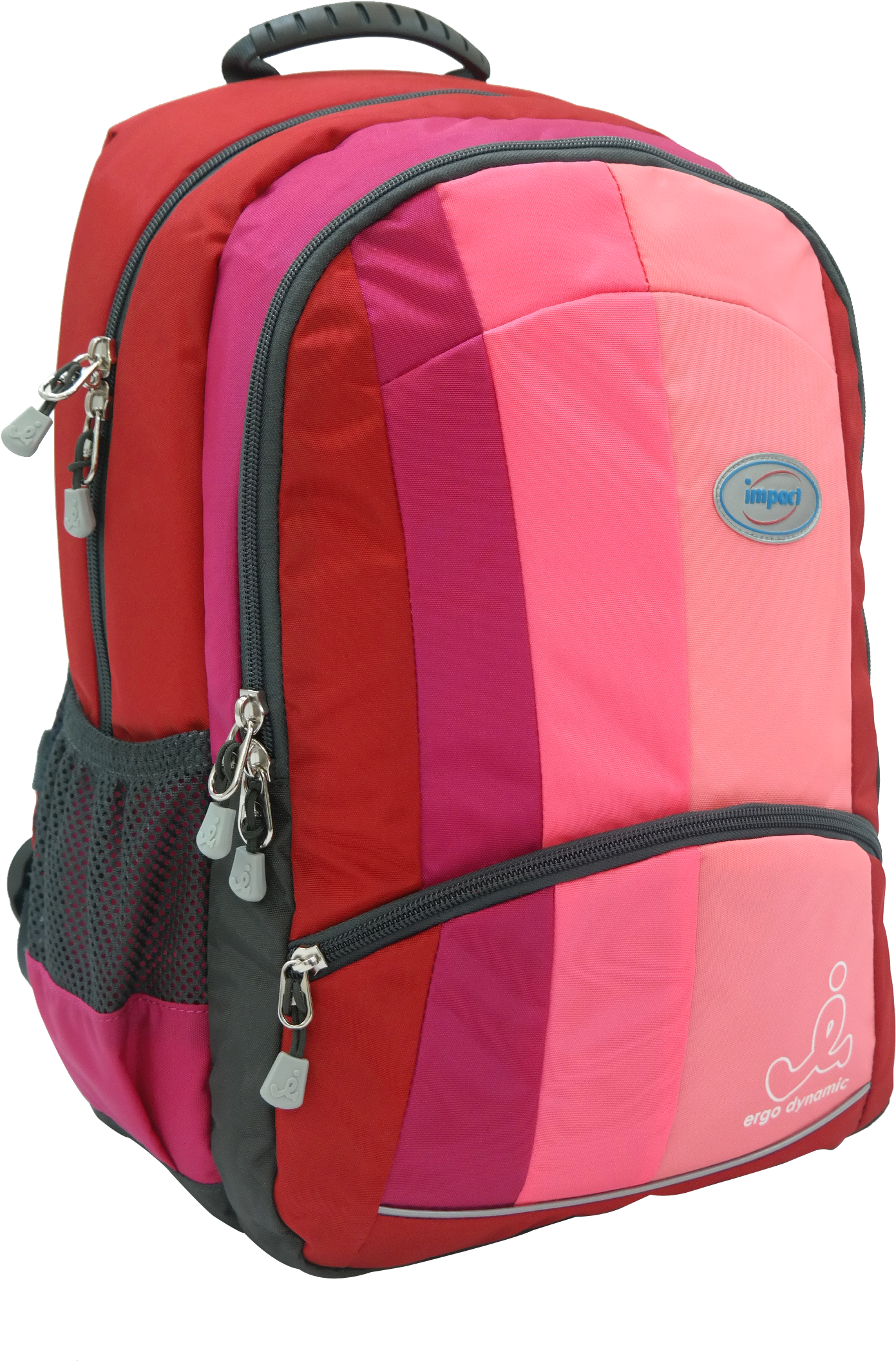 Impact Ergonomic Backpack Ipeg-130 Pink - Transparent School Bags Png (1889x2418)