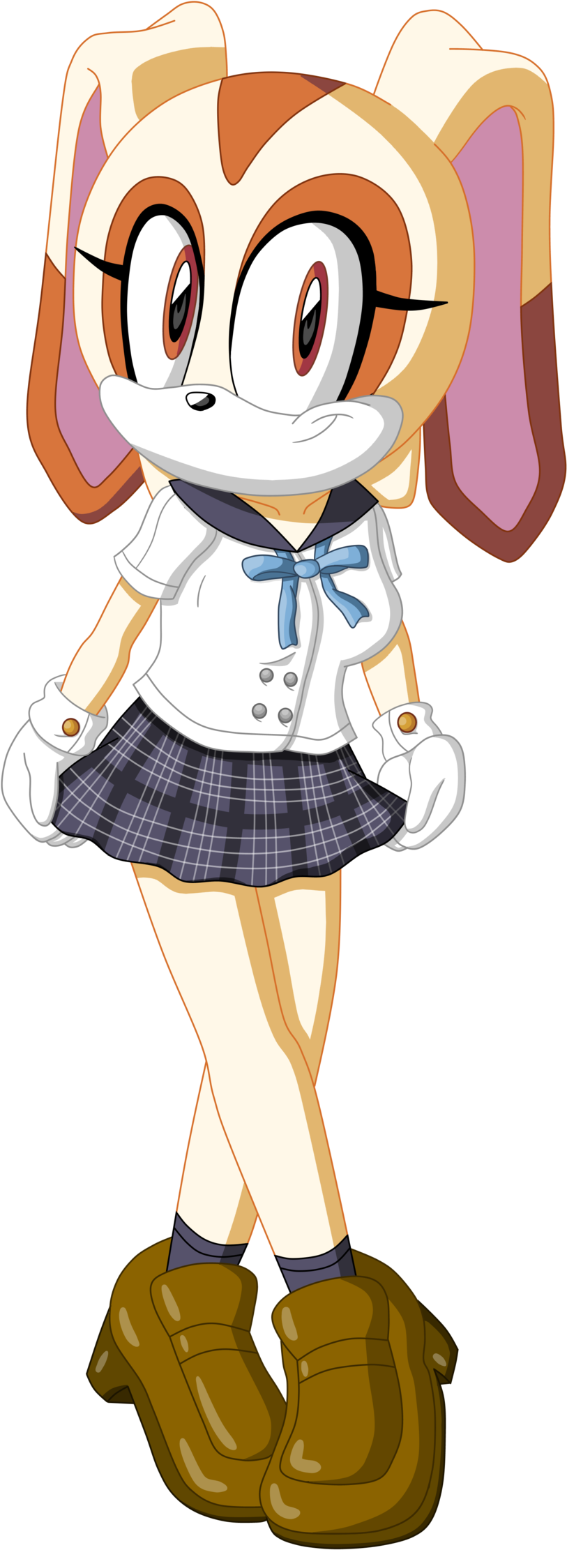 School Girl Cream By Sergeant16bit - School (1024x2270)