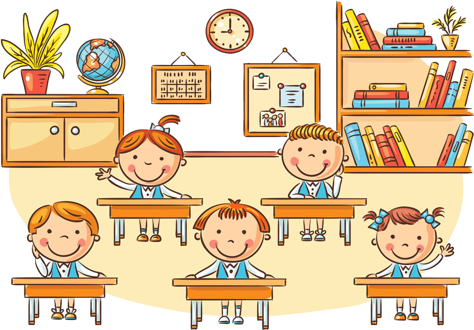 Student Classroom Cartoon Clip Art - Students In Classroom Cartoon (1000x696)