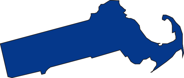 Massachusetts State Outline Vector (600x256)