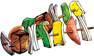 Chicken Kebabs Clipart 6 By James - Chicken Kabob Clip Art (360x360)