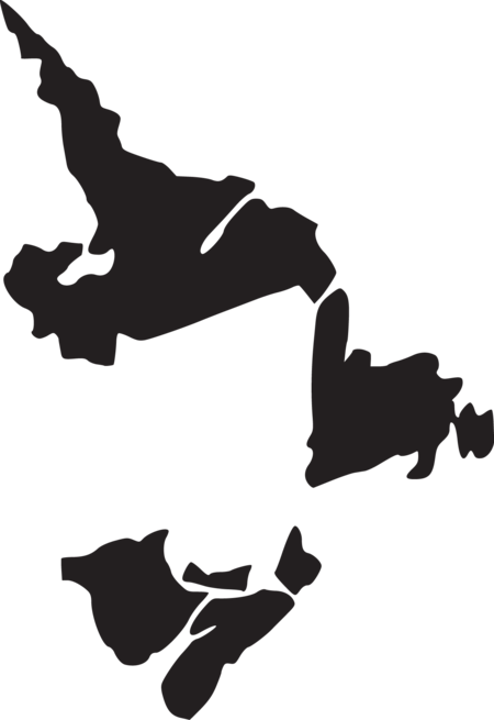 East Coast Export Group - Newfoundland And Labrador Silhouette (custom) Stic (450x655)