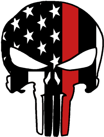 Thin Red Line Punisher Drinkware - 4th Of July Banner (353x480)