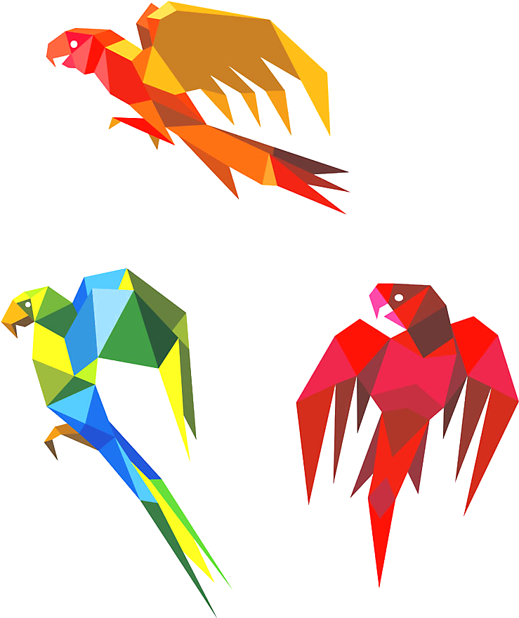Parrot Origami Bird Clip Art - Parrot Origami Bird Clip Art (781x1000)