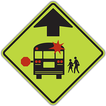 S3-1 School Bus Stop Ahead - Stop For School Bus Sign (400x400)