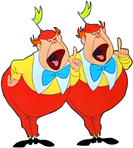 Alice In Wonderland, Overlay, And Transparent Image - Tweedle Dee And Tweedle Dum (500x510)