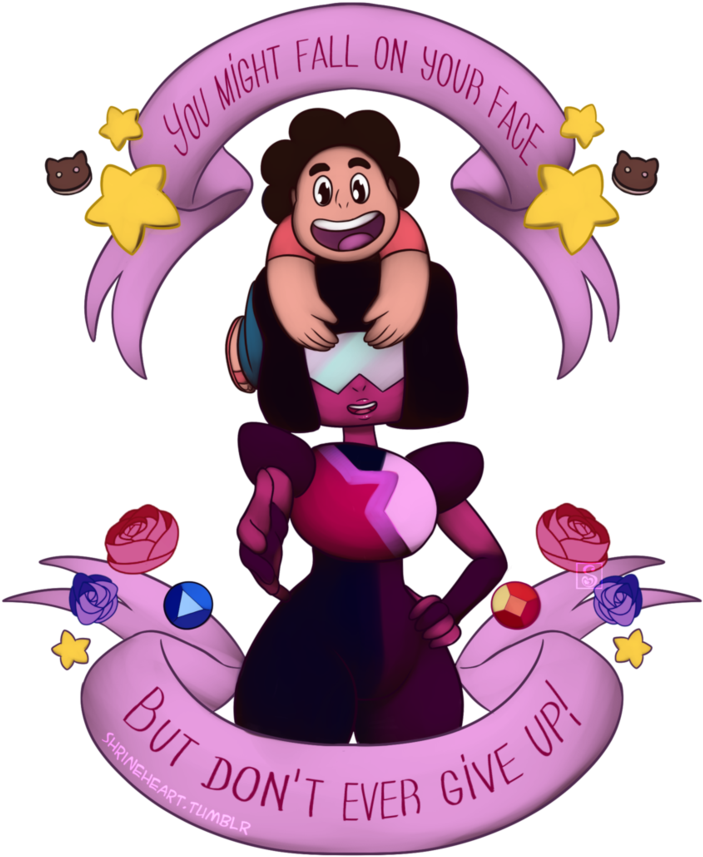 But Don't Ever Give Up By Shrineheart - Cartoon (852x937)