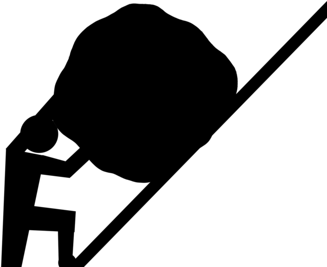 Don't Ever Give Up On Yourself - Man Rolling Stone Uphill (770x520)