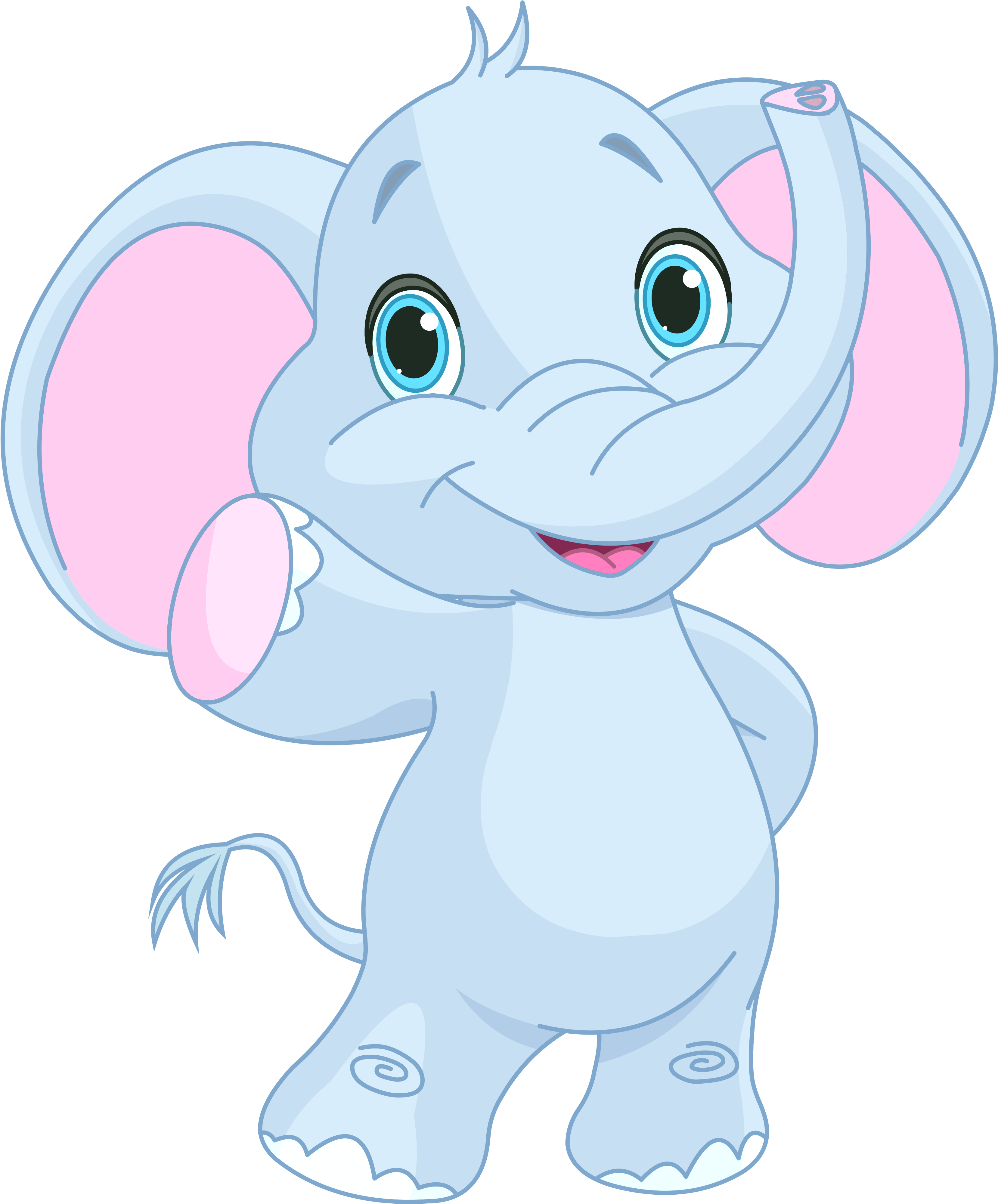 28 Collection Of Elephant Clipart - Animasyon Hayvanlar (3457x4134)