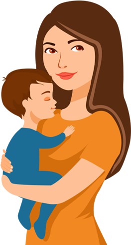 Mother-baby - Mother And Baby Png (500x527)