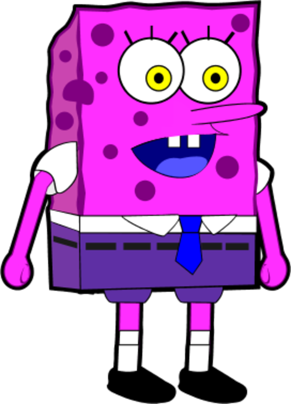 Sponge Bob Wearing Square Pants - Spongebob Squarepants (600x834)