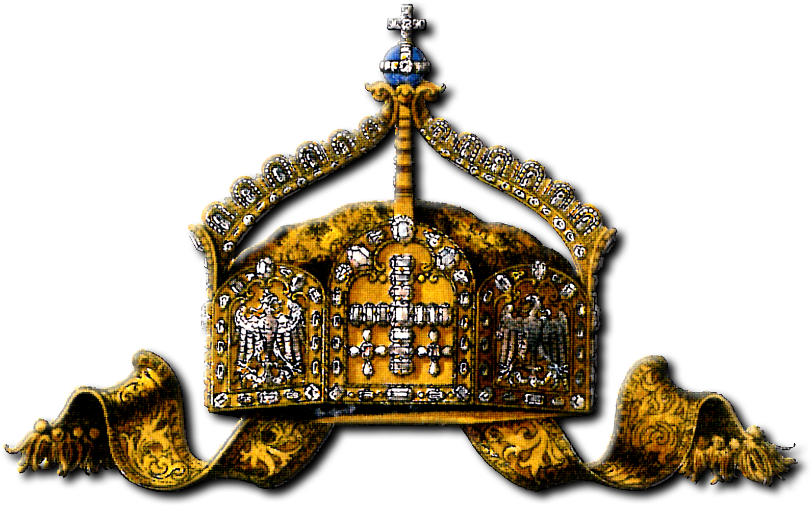 La Corona Imperial Del Sacro Imperio Romano, Imperio - Heraldry (1600x1161)