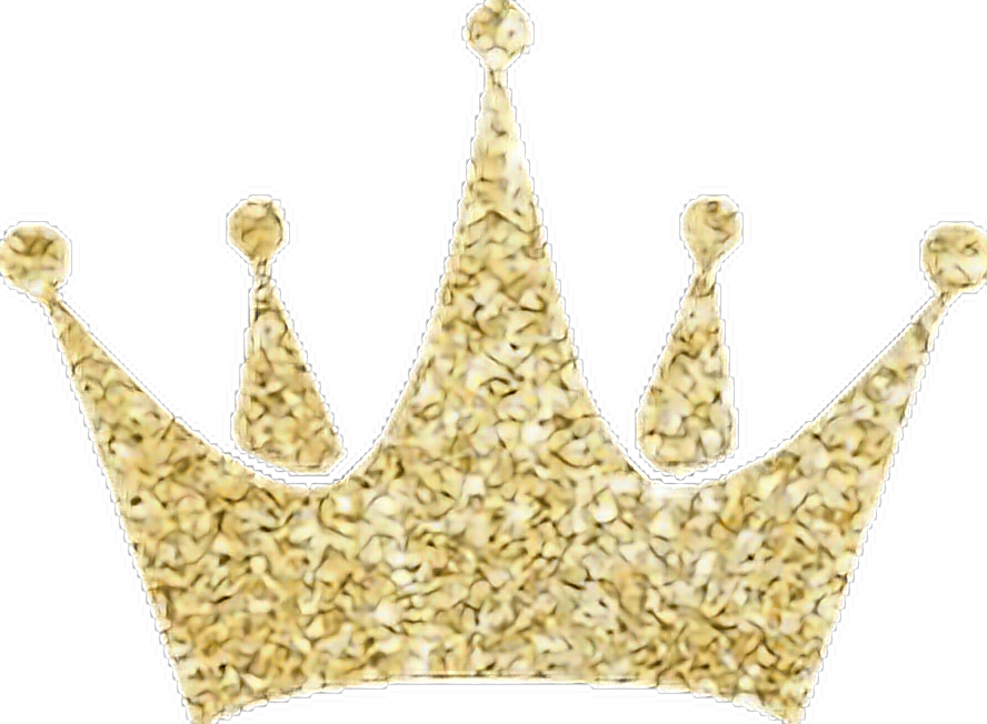 Tencent Qq Software De Computadora Avatar Macro - Glitter Gold Crown Png (888x652)