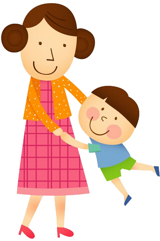Mother Cartoon Child Clip Art - Mother Cartoon Child Clip Art (662x662)