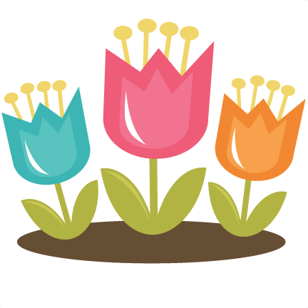 Tulips Svg Files For Scrapbooking Cardmaking Tulip - Cute Spring Clipart Png (432x432)