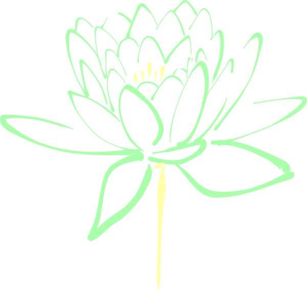 How To Set Use Mint Cream Lotus Svg Vector - Lotus Flower White And Black Clipart (600x568)