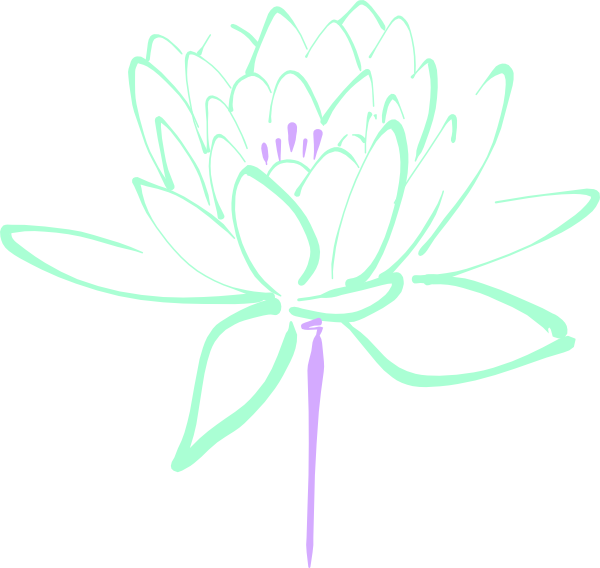 Sketch Outline Of Lotus Blossom Tile Coaster (600x568)