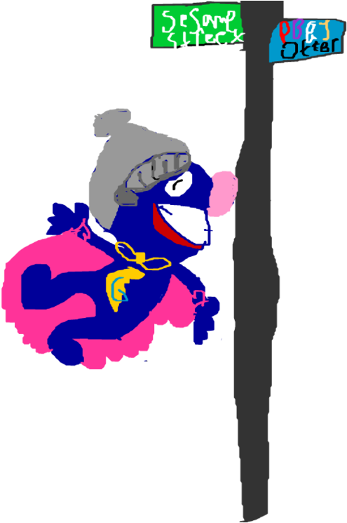 Sesame Street- Super Grover Crashes By Totallytunedin - Cartoon (1024x744)
