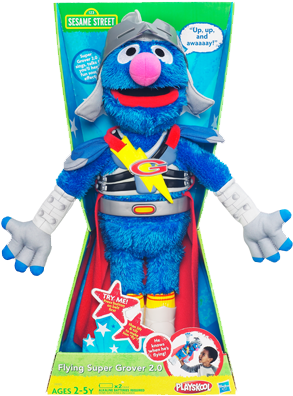 Flying Super Grover - Sesame Street Super Grover Toy (400x400)