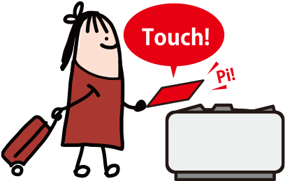 Those With A Ticket For The Keisei Line And Ic Card - Clip Art (640x259)