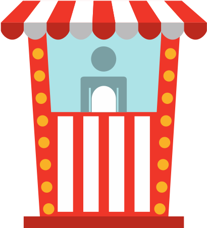 Ticket Office Cinema Icon - Ticket Booth Vector (550x550)