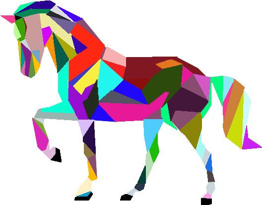 Colorful Horse Vector By Pb08arts On Deviantart Colorful - Colorful Horse (600x571)