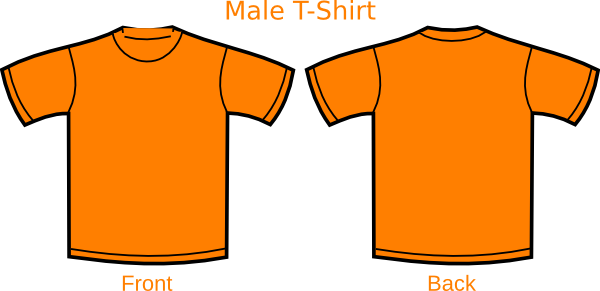 Orange Clip Art - Orange Polo Shirt Template (600x291)