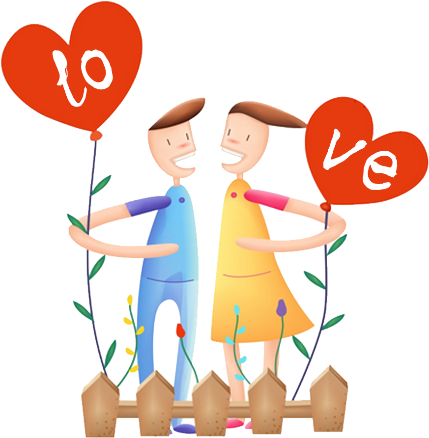 Color Couple Love Clip Art - Color Couple Love Clip Art (945x981)