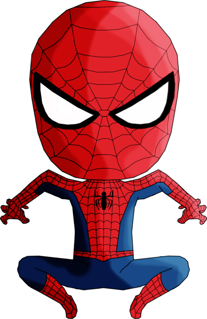 Spiderman Chibi By Guitar6god - Super Heroes Chibis Png (721x1109)