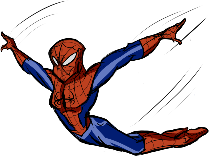 Jumping Spidey By Budtheartguy - Spider-man (894x894)