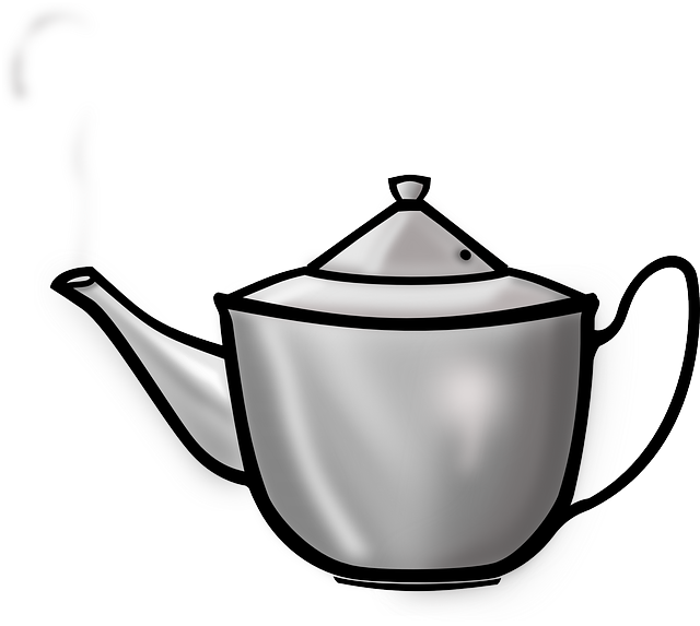 Icon, Outline, Drawing, Cup, Flower, Cartoon - Tea Pot Clip Art (640x573)