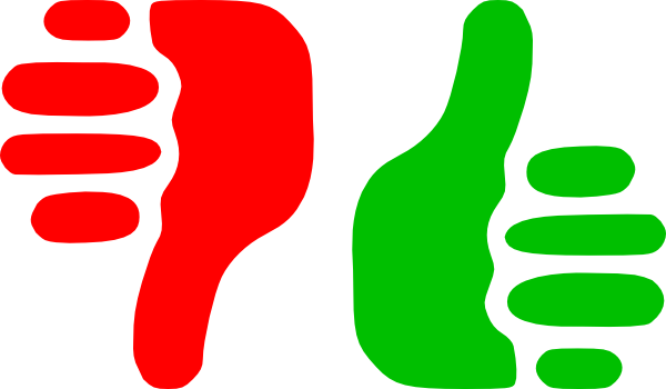 Thumbs Up Thumbs Down Clip Art At Clker Com Vector - Energy Medicine (600x350)
