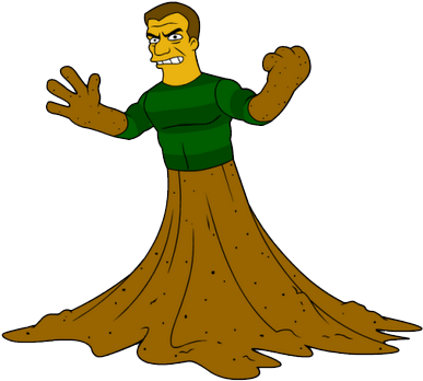 Sandman Spiderman Cartoon By Elnenecool - Superheroes Simpsons (400x355)