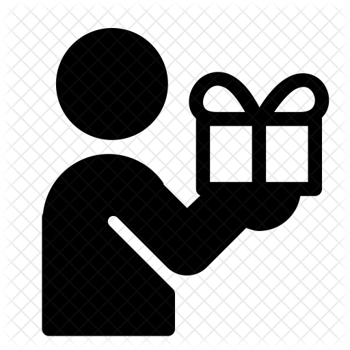 Gift Box In Hand Icon Royalty Free Vector Image - Giveaway Icon (512x512)