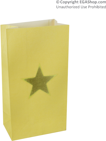 Gold Star Luminary Bag - Paper (600x600)
