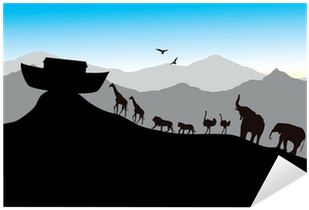 Noah's Ark, Bible Stories, Vector Image, Each Pair - Read-rhyme-remember: A Poetic Overview (400x400)