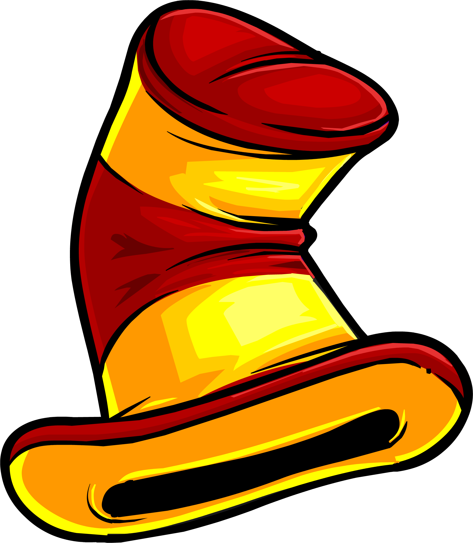 Red And Yellow Stripey Hat - Crazy Hat Cartoon (1975x2266)