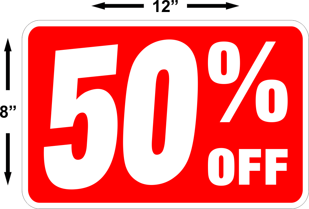 50% Off Sale Sign Free Shipping - Sale Sign (1000x679)
