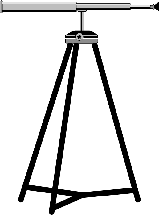 Microscope Clip Art - Teleskop Kikkert Med Stativ (600x800)