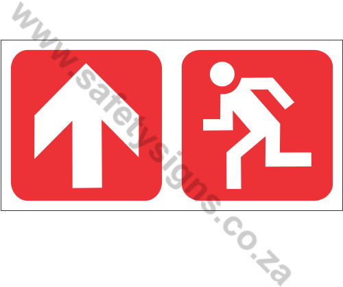 Fire Exit Ahead Safety Sign - 3 Point Of Contact (499x499)