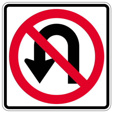 No U Turn Sign- Poterfeild Street - No No No U (984x463)