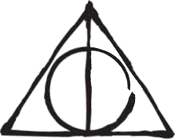 Harry Potter Harrypotter Deathlyhallows Deathly Hallows - Deathly Hallows Symbol Transparent (671x534)