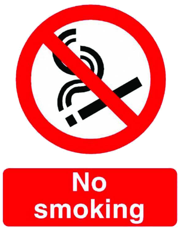 No Smoking Health And Safety Sign Transparent Image - Stewart Superior No Smoking Self Adhesive Sign Ref (581x784)